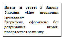 Перед подачей жалобы стоит еще раз проверить соблюдены все требования, предусмотренные статьей 5 Закона Украины «Об обращениях граждан»